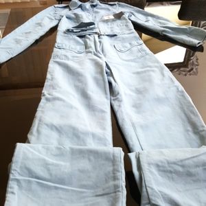 NWT Marc Jacobs M blue jumpsuit long sleeves